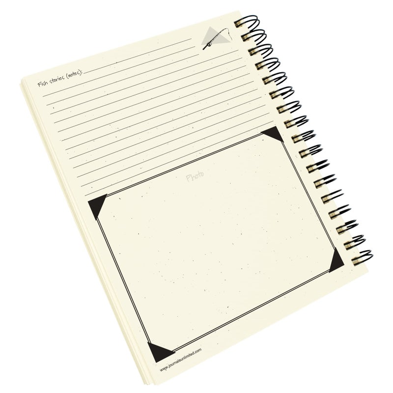 Write it Down series by Journals Unlimited, Guided Journal, Fishing, Fisherman's Journal, Full-size 7.5"x 9", Kraft Hard Cover, Made in USA - Image 5